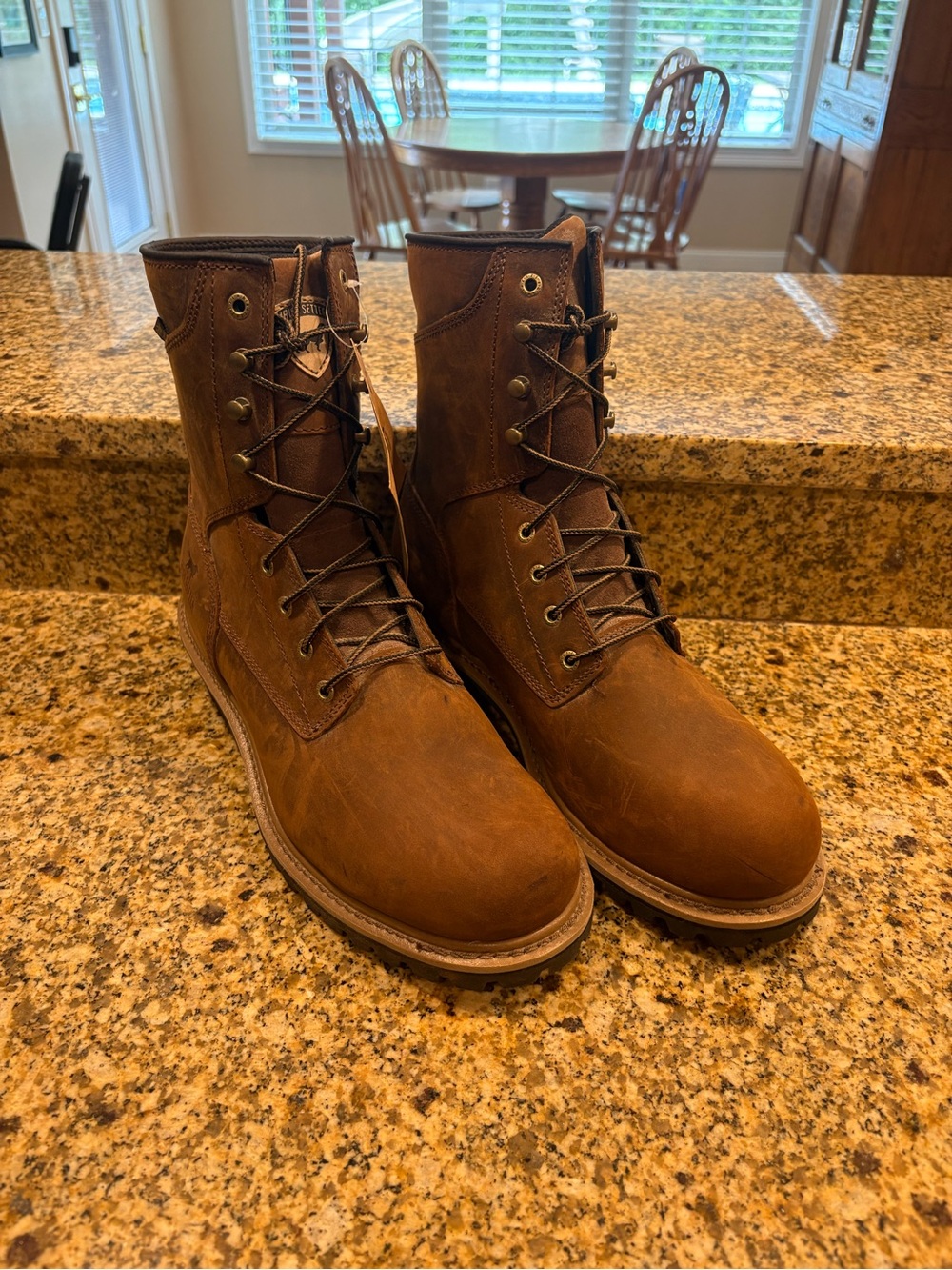 Irish Setter Mesabi Mens 8in Waterproof Leather Safety Toe Logger Boots Size 12